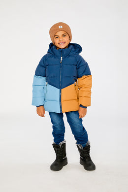 Winterjacke im Color-Block-Design Dunkelblau
