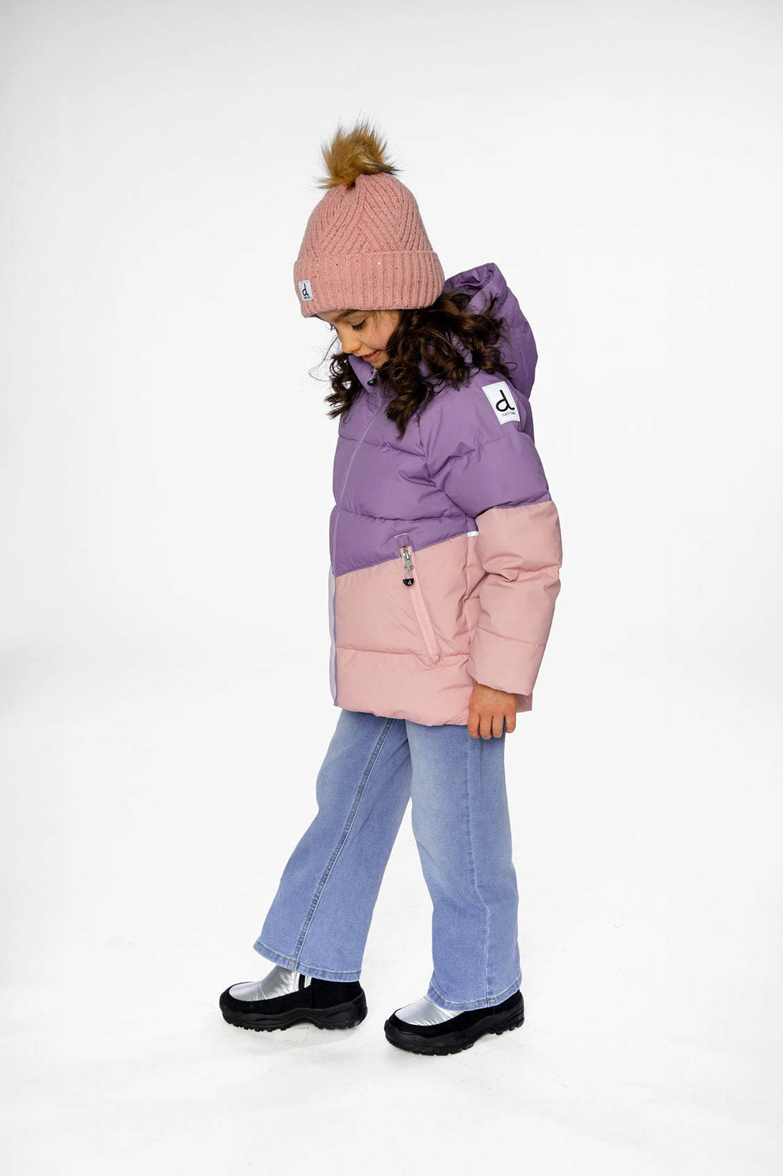 Color-Block Winter Jacket Violet