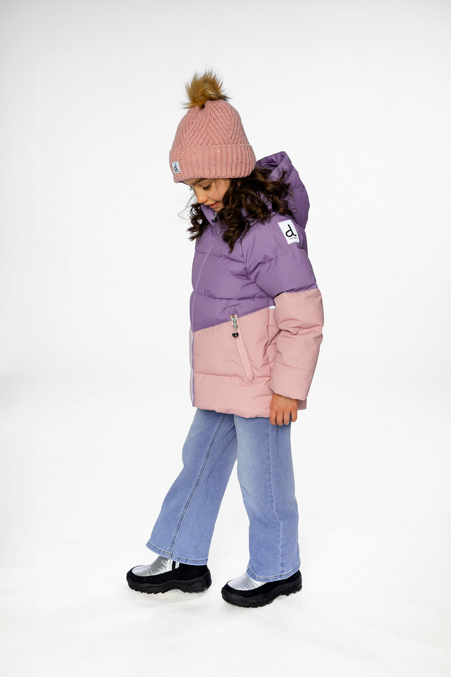 Color-Block Winter Jacket Violet