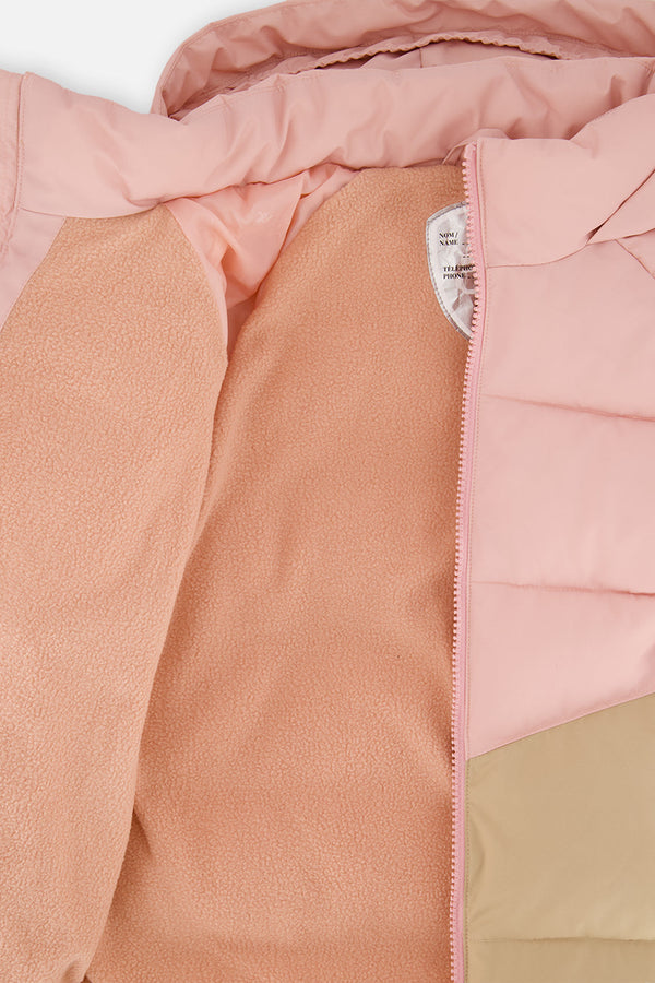 Color-Block Winter Jacket Pale Dusty Pink - J20W57_06220