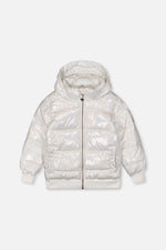 Winter Puffy Jacket White Glitter - J20W58_2J013
