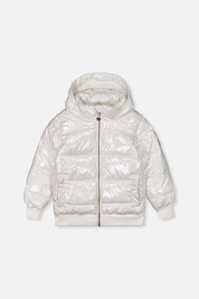 Winter Puffy Jacket White Glitter - J20W58_2J013