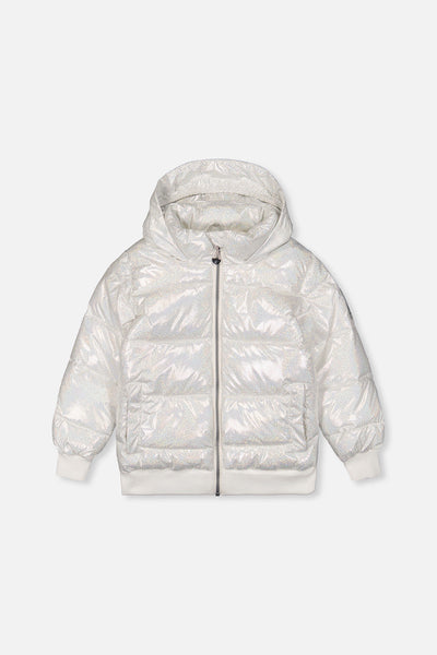 Winter Puffy Jacket White Glitter - J20W58_2J013