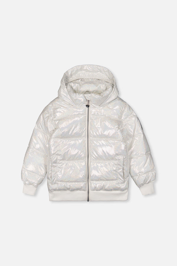 Winter Puffy Jacket White Glitter - J20W58_2J013
