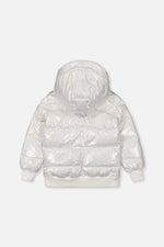 Winter Puffy Jacket White Glitter - J20W58_2J013