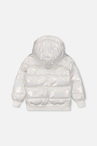 Winter Puffy Jacket White Glitter - J20W58_2J013