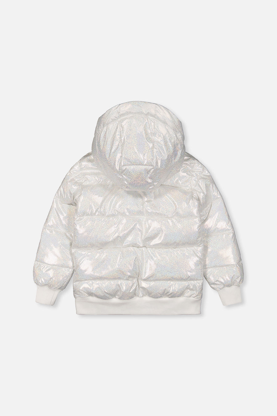 Winter Puffy Jacket White Glitter - J20W58_2J013