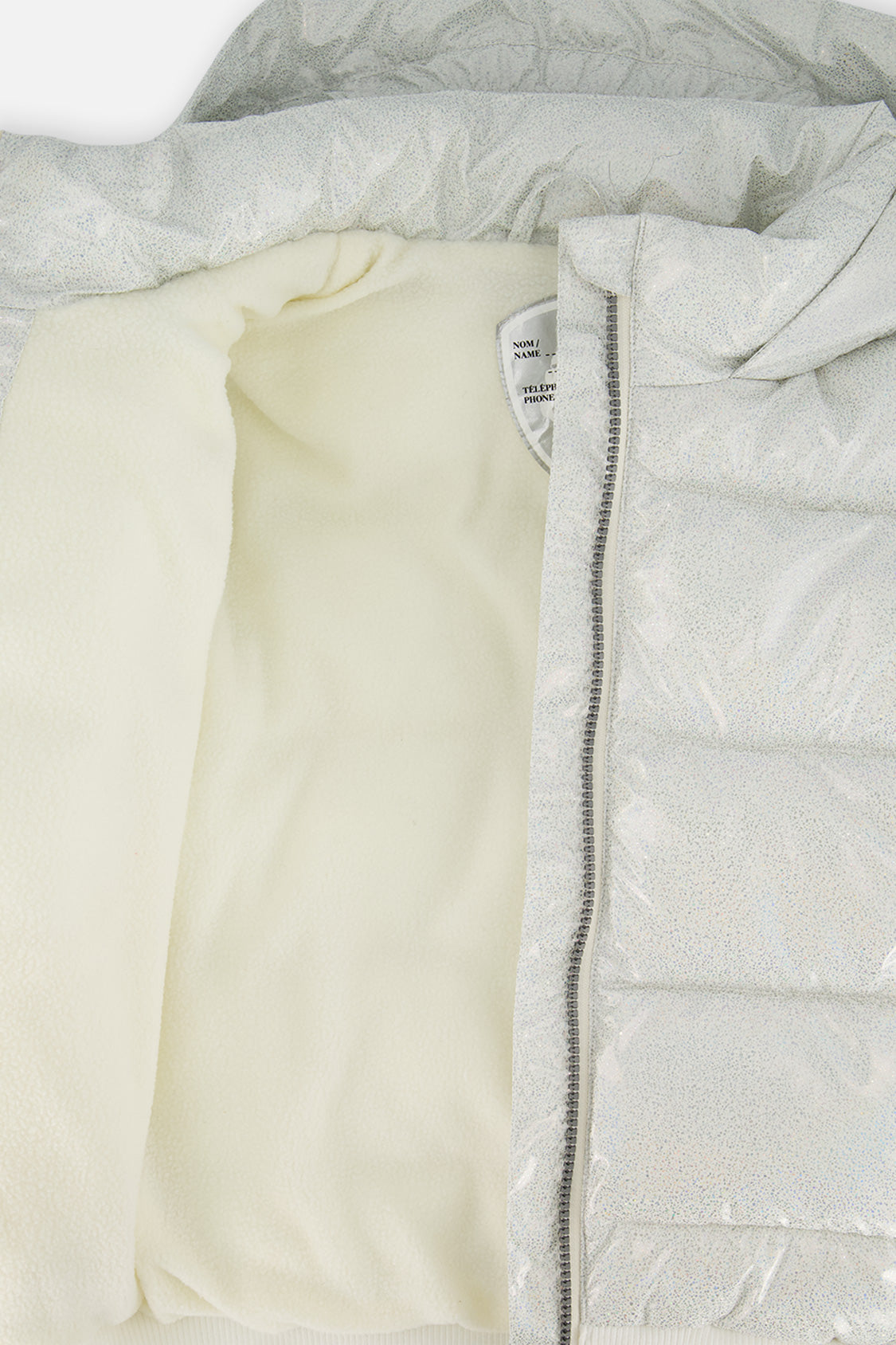 Winter Puffy Jacket White Glitter - J20W58_2J013
