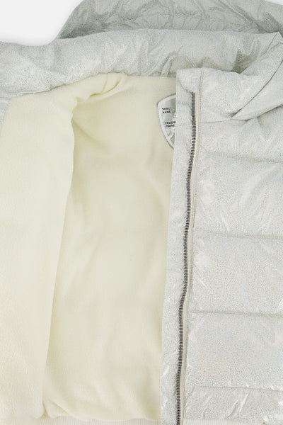 Winter Puffy Jacket White Glitter - J20W58_2J013