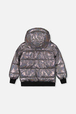 Winter Puffy Jacket Black Glitter - J20W58_2J014