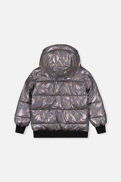 Winter Puffy Jacket Black Glitter - J20W58_2J014
