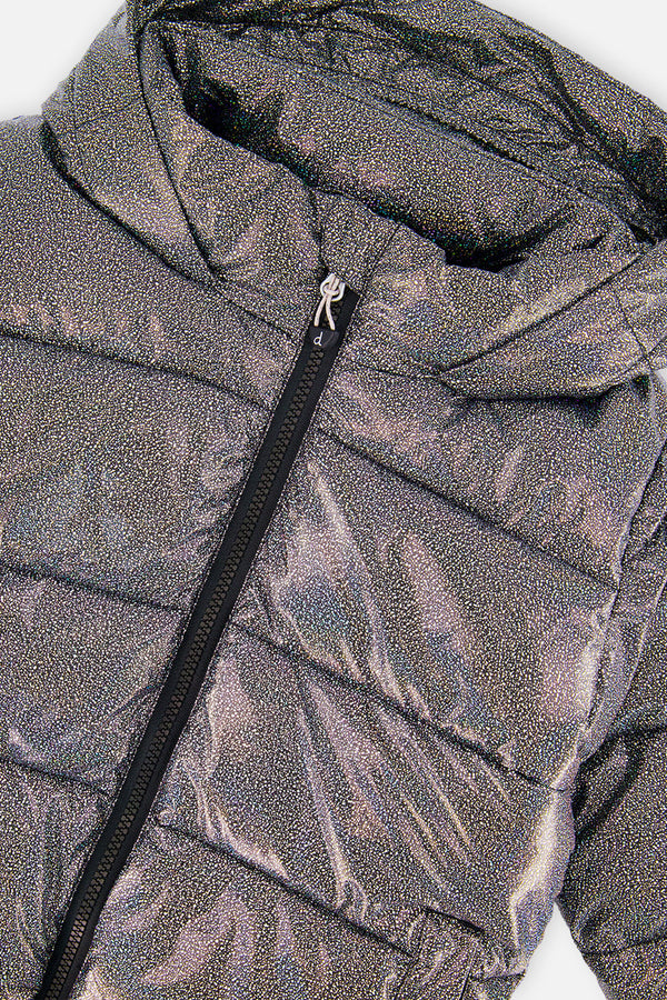 Winter Puffy Jacket Black Glitter - J20W58_2J014