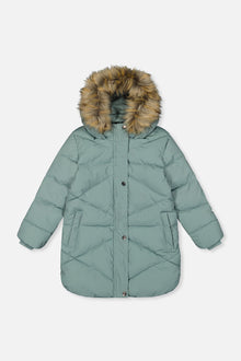 Long Winter Puffer Coat Sage Green - J20W59_03200