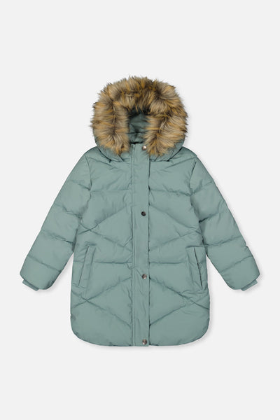 Long Winter Puffer Coat Sage Green - J20W59_03200