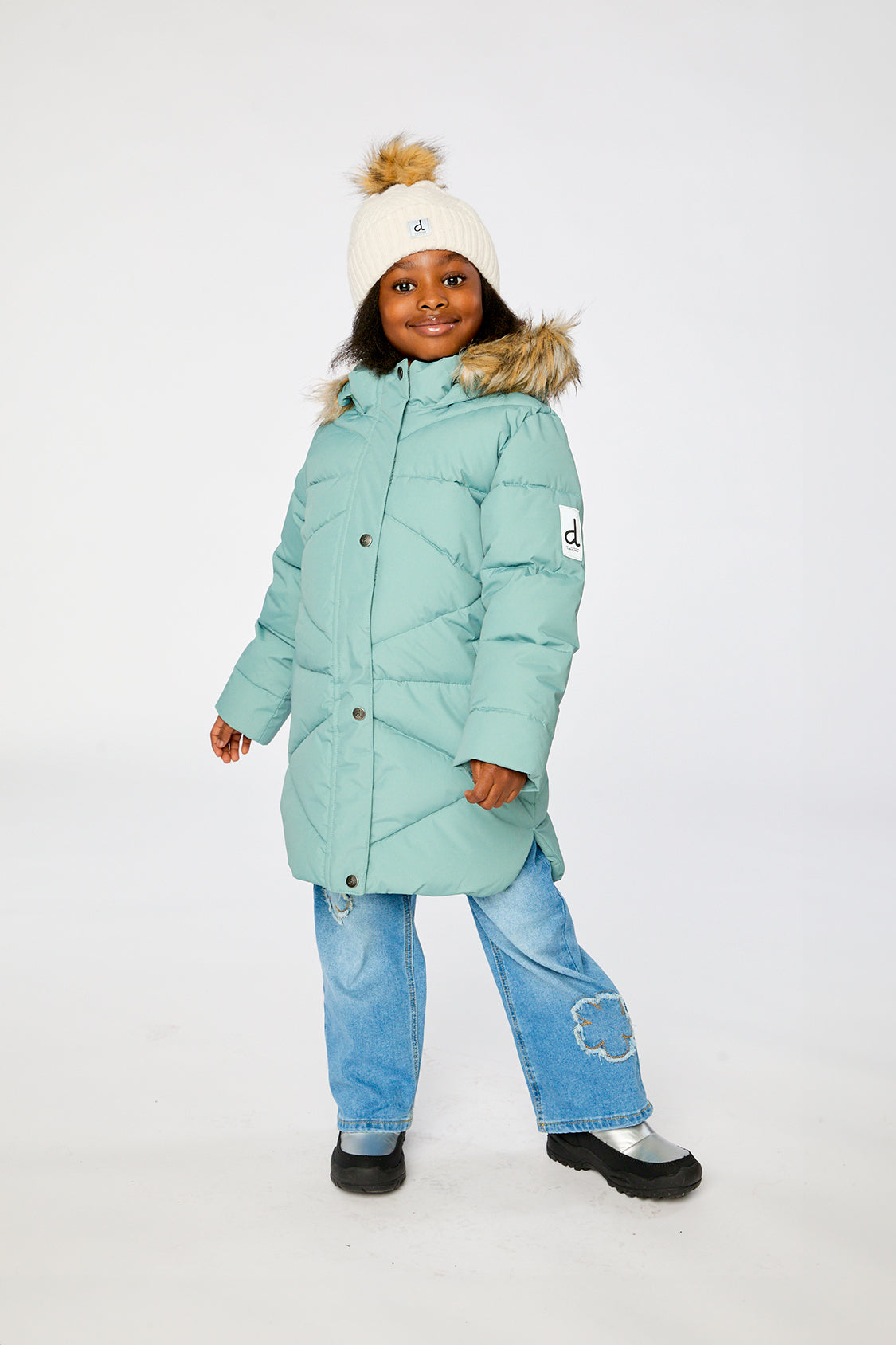 Long Winter Puffer Coat Sage Green