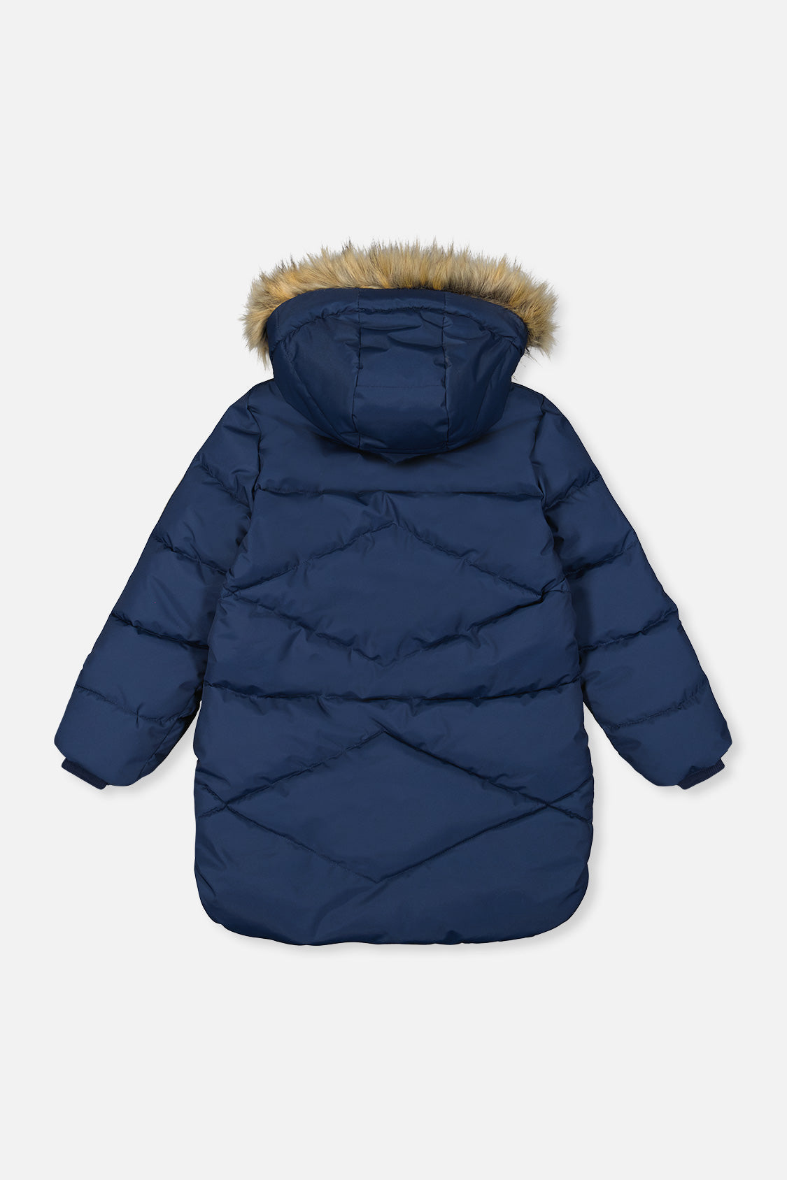 Long Winter Puffer Coat Dark Blue - J20W59_04013