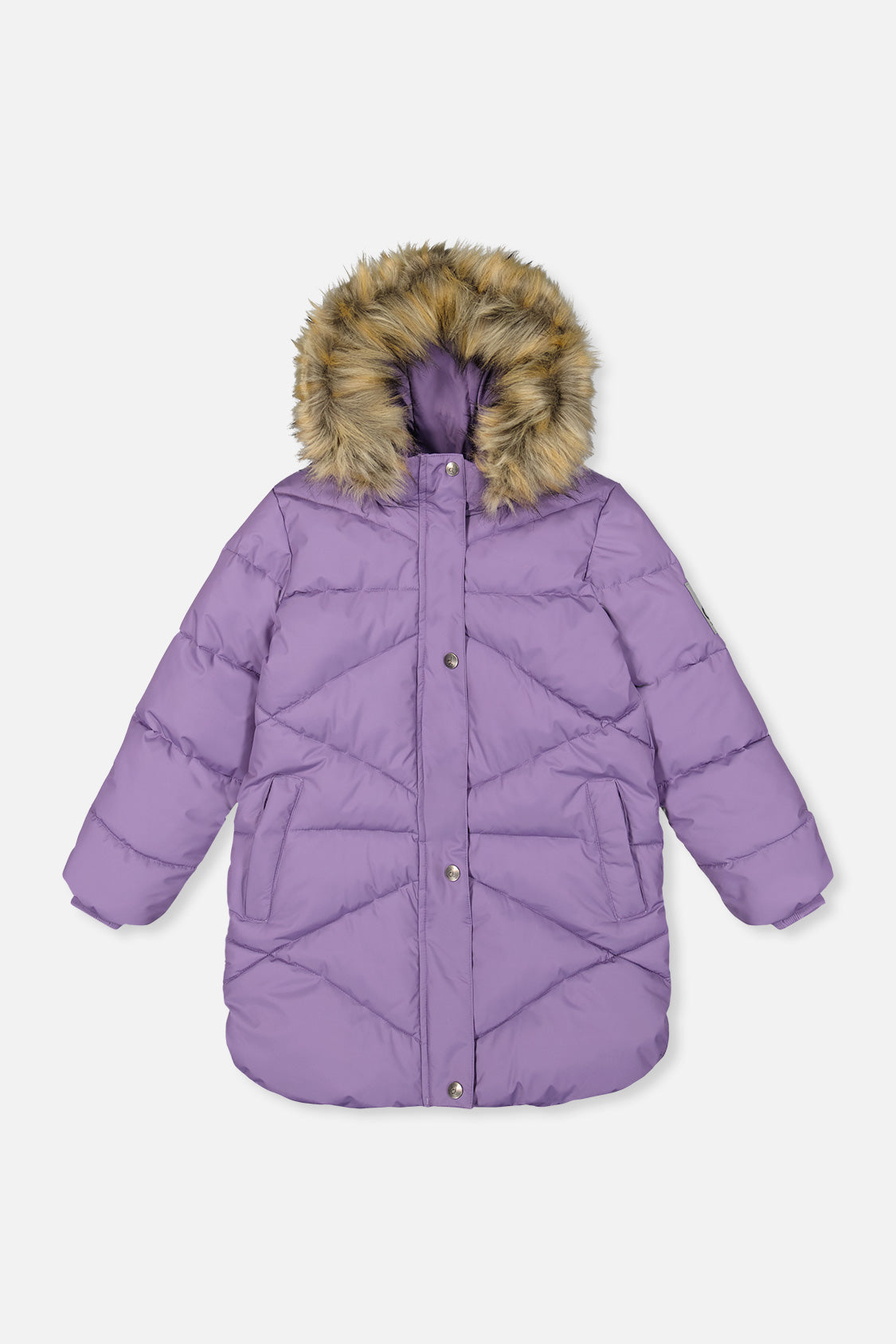 Long Winter Puffer Coat Violet - J20W59_05003