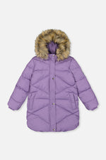 Long Winter Puffer Coat Violet - J20W59_05003