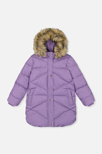 Long Winter Puffer Coat Violet - J20W59_05003