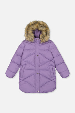 Long Winter Puffer Coat Violet - J20W59_05003