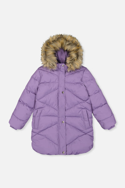 Long Winter Puffer Coat Violet - J20W59_05003