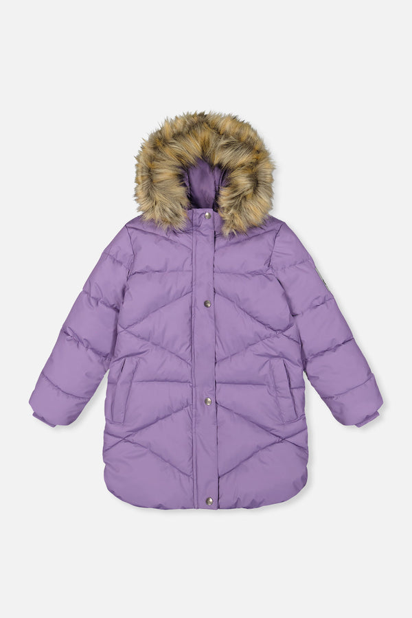 Long Winter Puffer Coat Violet - J20W59_05003