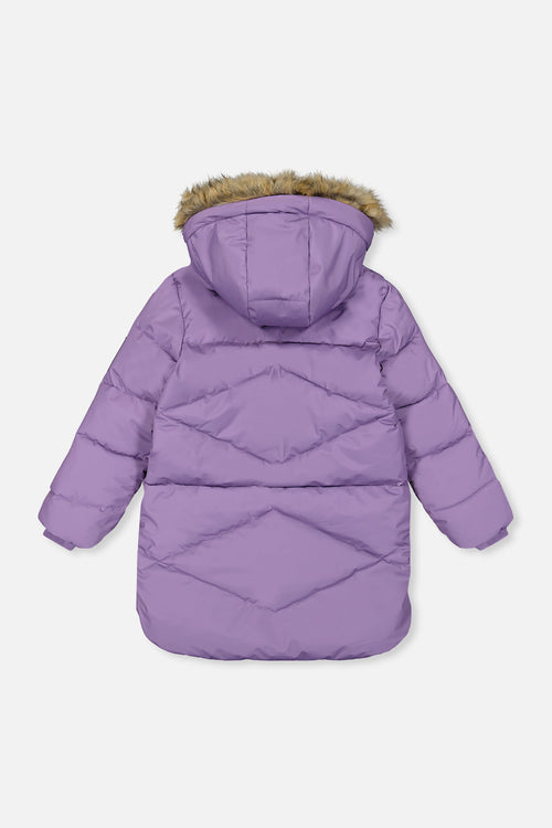 Long Winter Puffer Coat Violet - J20W59_05003