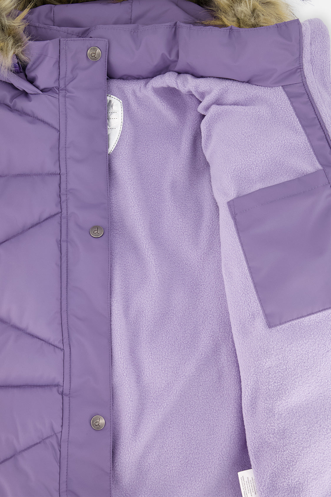 Long Winter Puffer Coat Violet - J20W59_05003