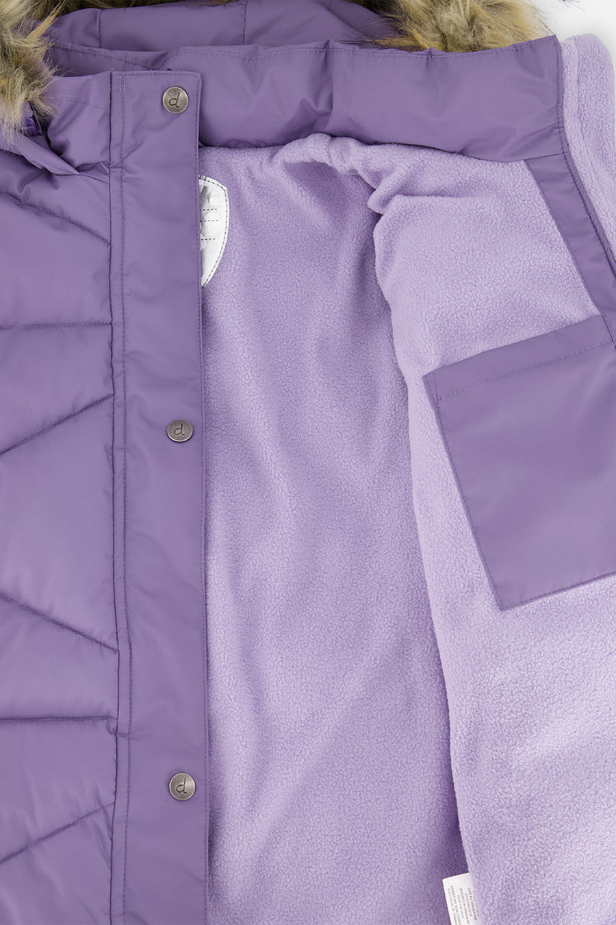 Long Winter Puffer Coat Violet - J20W59_05003