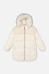 Long Winter Puffer Coat Off-White - J20W60_01880