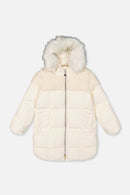 Long Winter Puffer Coat Off-White - J20W60_01880