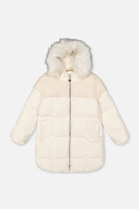 Long Winter Puffer Coat Off-White - J20W60_01880