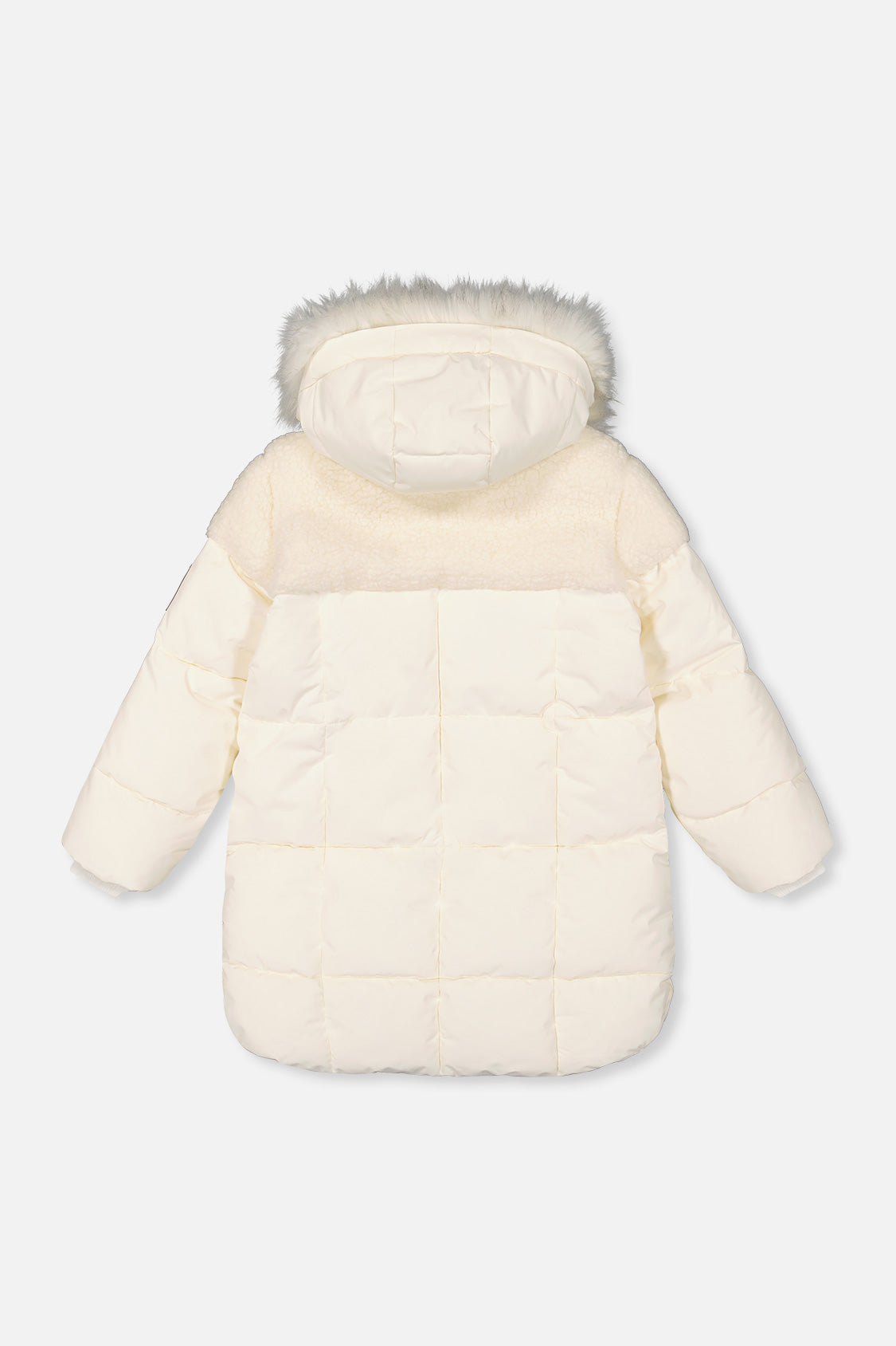 Long Winter Puffer Coat Off-White - J20W60_01880