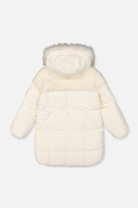 Long Winter Puffer Coat Off-White - J20W60_01880