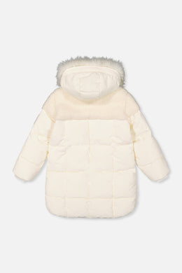 Long Winter Puffer Coat Off-White - J20W60_01880