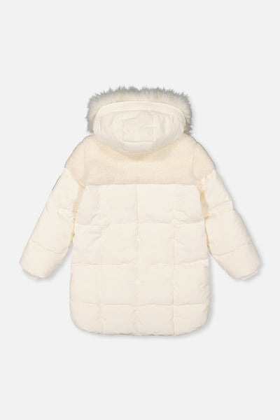 Long Winter Puffer Coat Off-White - J20W60_01880