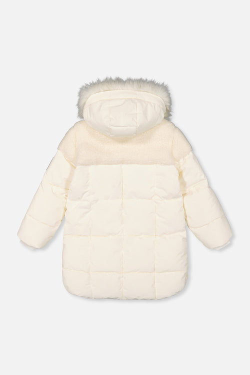 Long Winter Puffer Coat Off-White - J20W60_01880