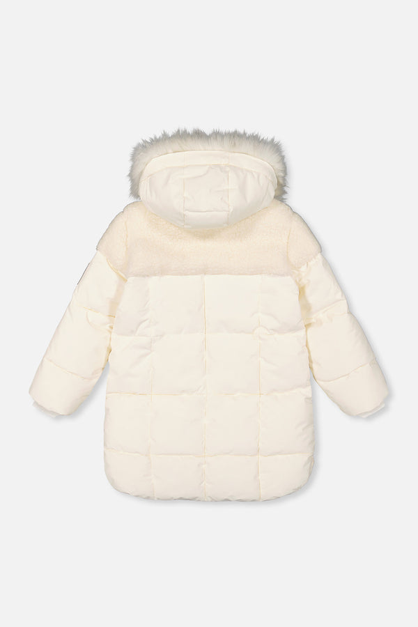 Long Winter Puffer Coat Off-White - J20W60_01880