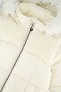 Long Winter Puffer Coat Off-White - J20W60_01880