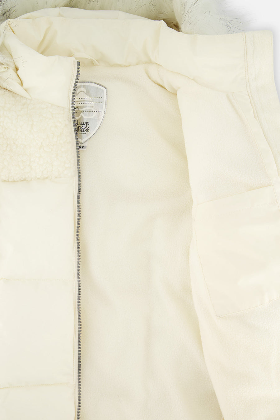 Long Winter Puffer Coat Off-White - J20W60_01880