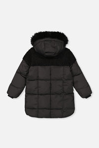 Long Winter Puffer Coat Black - J20W60_09990
