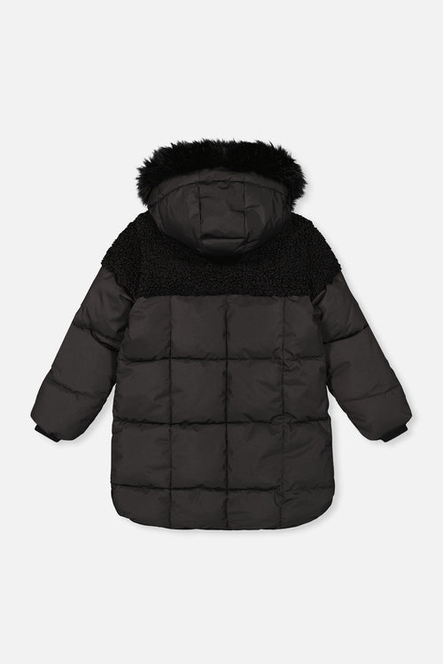 Long Winter Puffer Coat Black - J20W60_09990