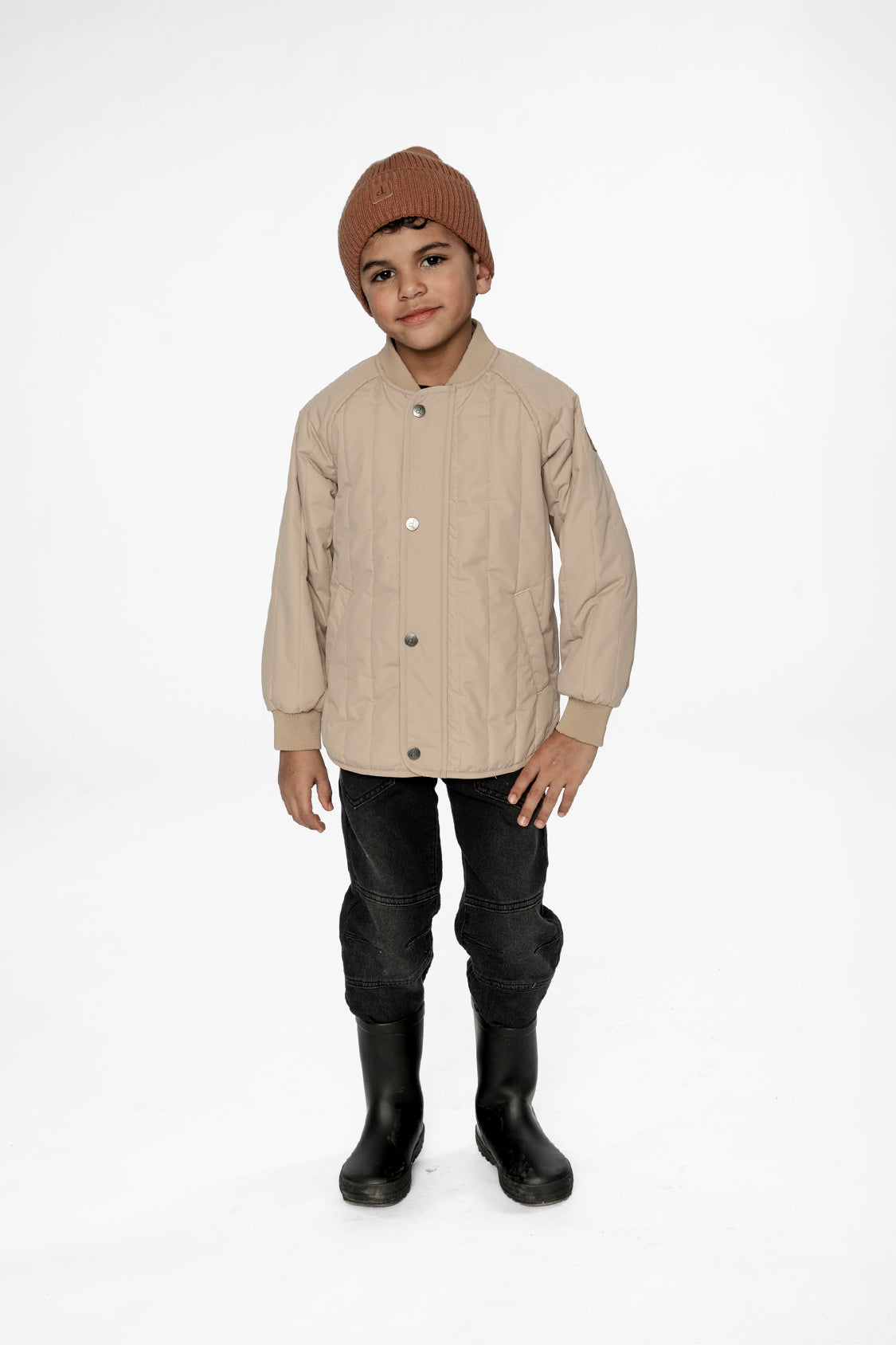 Quilted Raglan Sleeve Jacket Beige - J20W61_01470