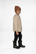 Quilted Raglan Sleeve Jacket Beige - J20W61_01470