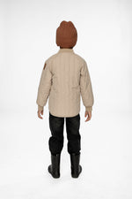 Quilted Raglan Sleeve Jacket Beige - J20W61_01470