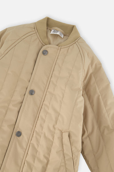 Quilted Raglan Sleeve Jacket Beige - J20W61_01470