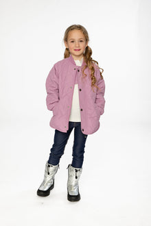 Quilted Raglan Sleeve Jacket Mauve Pink - J20W61_05080