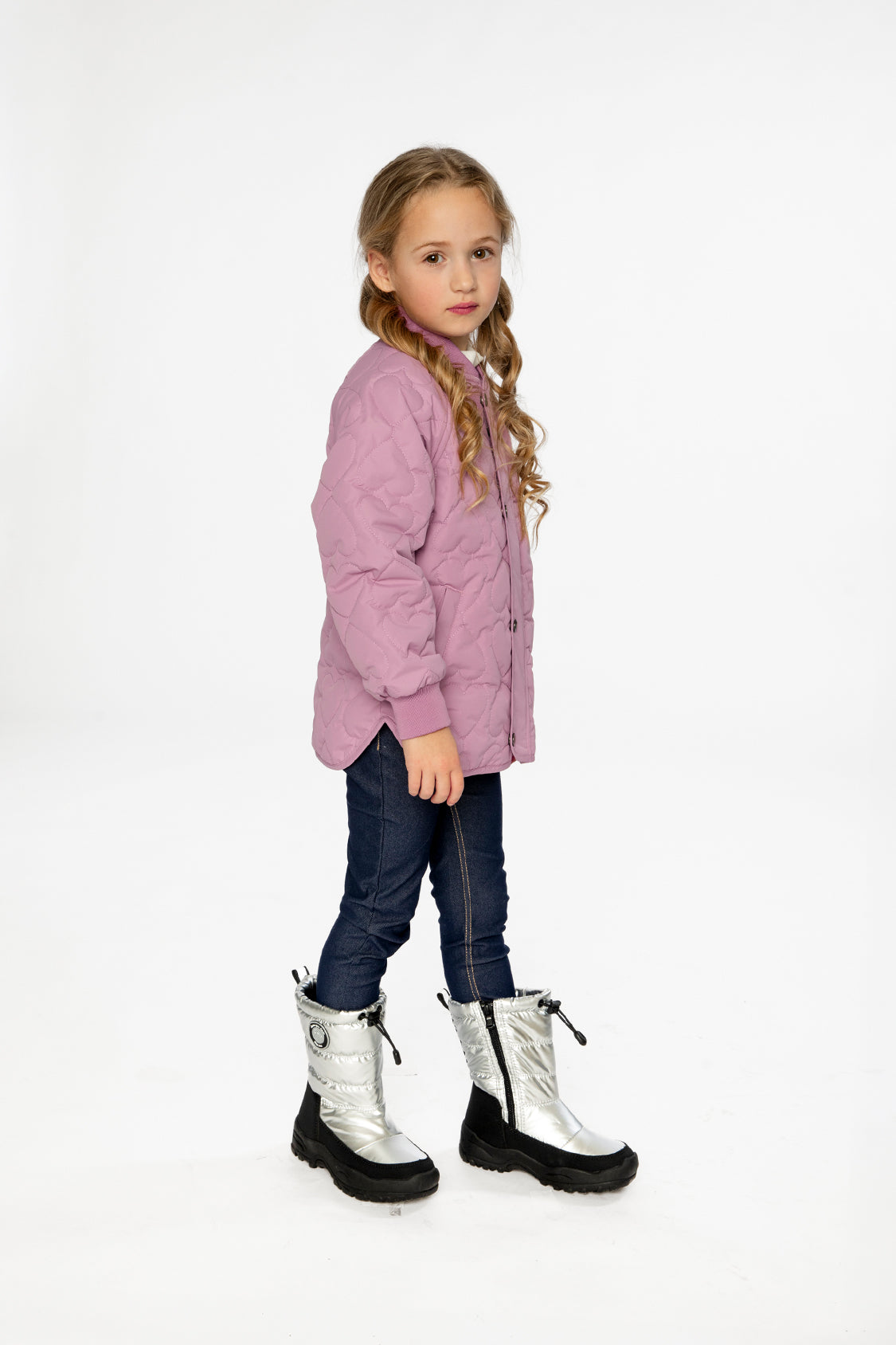 Quilted Raglan Sleeve Jacket Mauve Pink - J20W61_05080