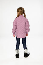 Quilted Raglan Sleeve Jacket Mauve Pink - J20W61_05080