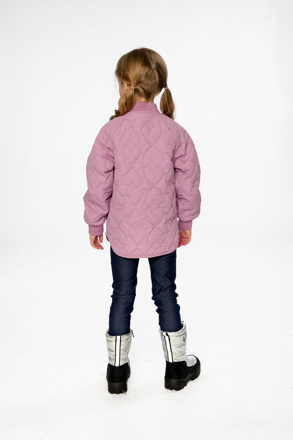 Quilted Raglan Sleeve Jacket Mauve Pink - J20W61_05080